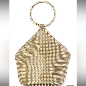 BIANCA BALL MESH HANDLE BAG GOLD